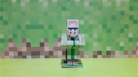 Aldeano De Minecraft Papercraft Casero Youtube