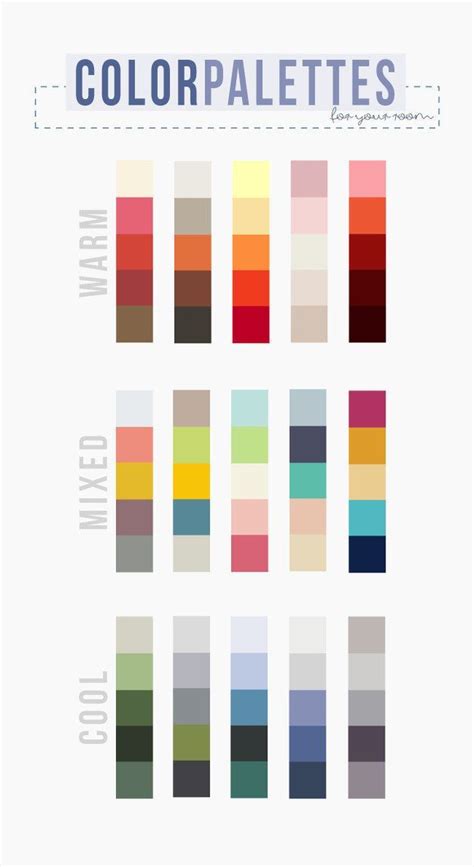 There Are Three Basic Types Of Palettes Warm Mixed And Cool Color