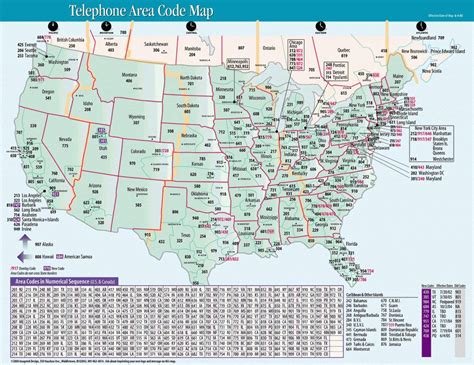 Printable Us Area Code Map United States Area Codes Us Area