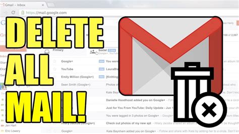 How To Delete All Mail In Gmail At Once Youtube