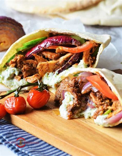 Authentic Greek Chicken Gyros Recipe With Tzatziki Sauce Foodies Terminal