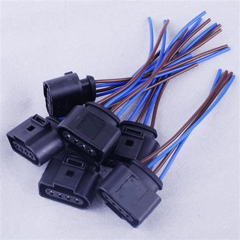 Dwcx 6pcs 4 Pin Ignition Coil Wiring Connector Plug 1j0973724 Fit For