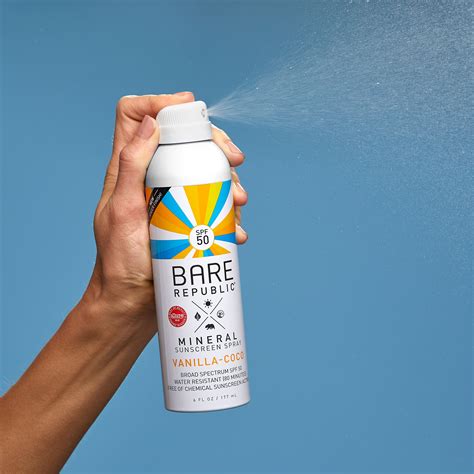 Bare Republic Mineral Sunscreen Spray Spf 50 Vanilla Coco 6 Fl Oz