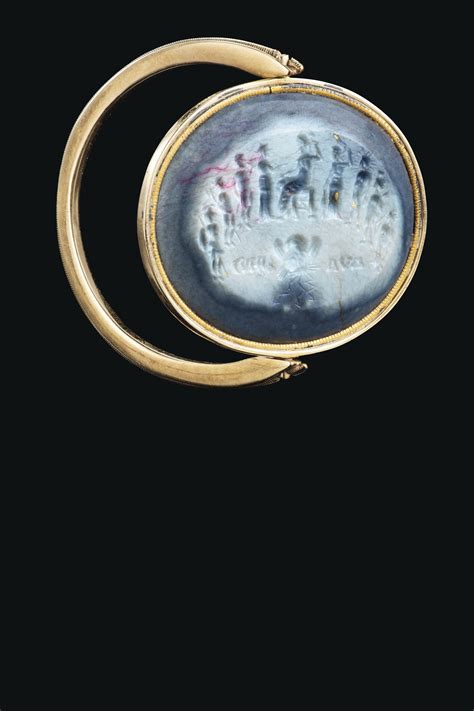 A Roman Onyx Ringstone With The Olympians