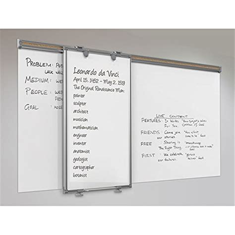 Best Rite Office Products Whiteboard Track System 8 Track Sliding Panel And Base Panel