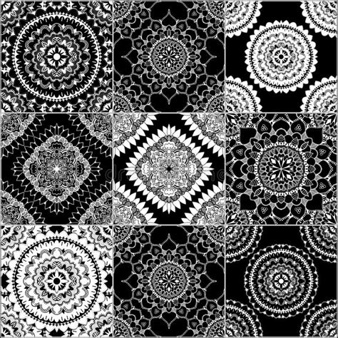 Black And White Geometric Tiles Stock Vector Illustration Of Diamond