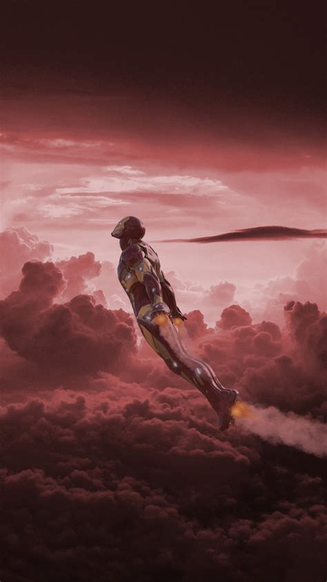 480x854 Iron Man Flying On Titan Android One Hd 4k Wallpapersimages