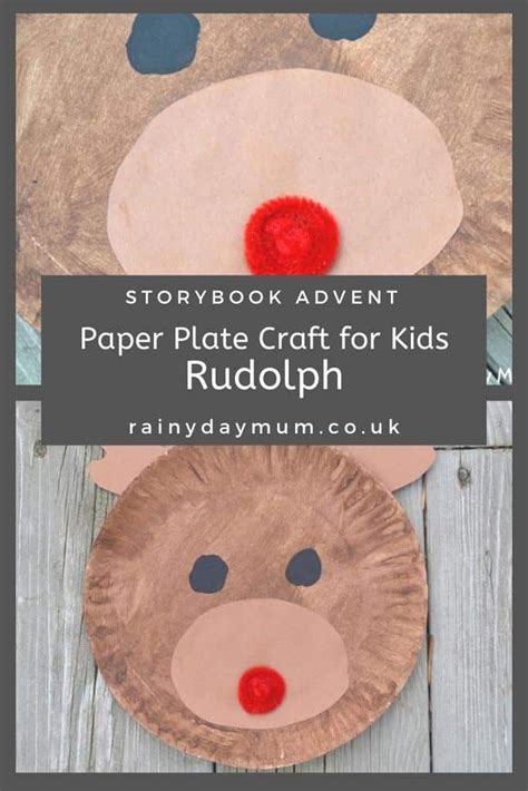 Easy Paper Plate Rudolph Craft For Kids Arts And Crafts For Kids