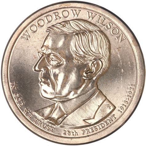 2013 D Presidential Dollar Woodrow Wilson Bu Clad Us Coin Daves