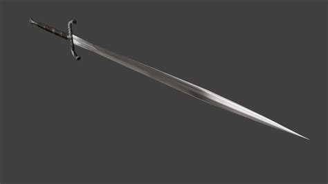 3d Model Ornate Medieval Knight Sword