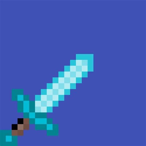 Pixilart Minecraft Diamond Sword By Wallnotawall