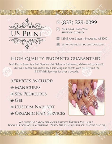 Nmn2 14 Front Menu 2 Views Nails Salon Archives Printing For