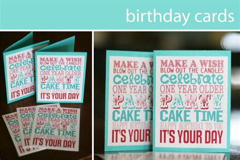 To grab these printable birthday cards with options in color and black and white just scroll to the bottom and click download. {birthday week} a gift for YOU - Eighteen25