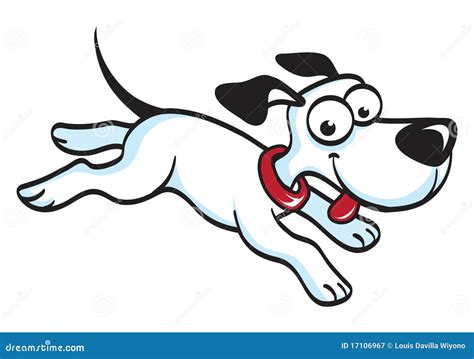 Running Dog Cartoon Stock Vector Illustration Of Happy 17106967