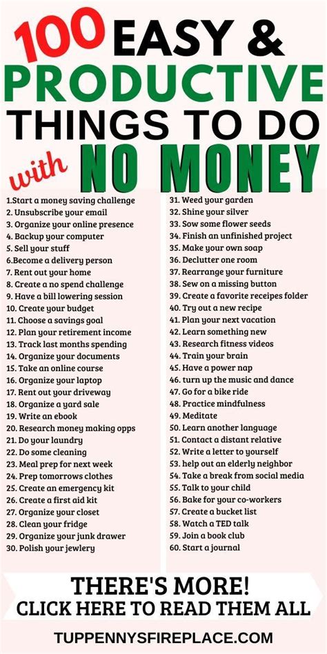 99 productive things to do with no money and have fun productive things to do spending money