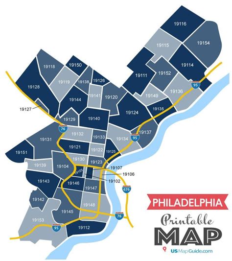 Philadelphia Zip Code Map Printable United States Map Images And