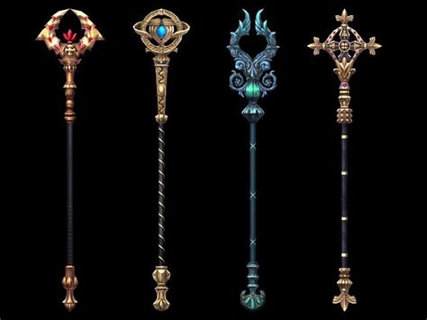 Magic Staff Design D Model DsMax Files Free Download Modeling On CadNav Fantasy Wizard