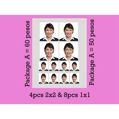 Id Picture Packages 2x2 And 1x1 Shopee Philippines