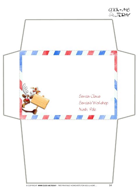 Dear santa printable milk and cookie placemat leaving out milk and cookies for santa is always such a fun. Craft envelope - Letter to Santa Claus -Border Reindeer-14
