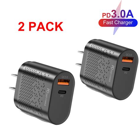 Pd 18w Wall Charger 2 Pack 3a5v Usb Plug Pdusb Power Adapter