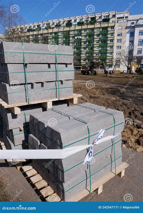Concrete Construction Materials At The Site Stock Image Image Of