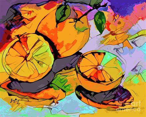 Abstract Oranges Modern Food Art Mixed Media By Ginette Callaway Pixels