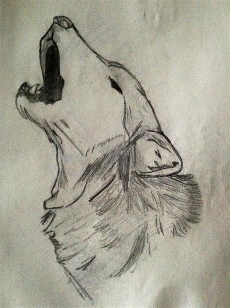 Howling Wolf Head Sketch By Bloodwolf 34 On Deviantart