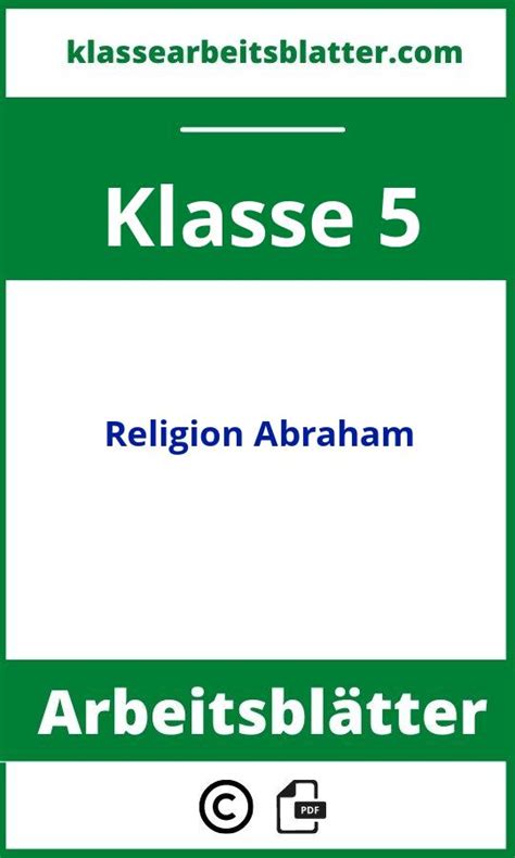 religion klasse 5 arbeitsblätter abraham 2024