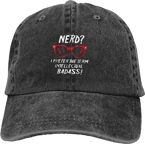 Nerd Intellectual Badass Hats Adjustable Baseball Cap Unisex Washable