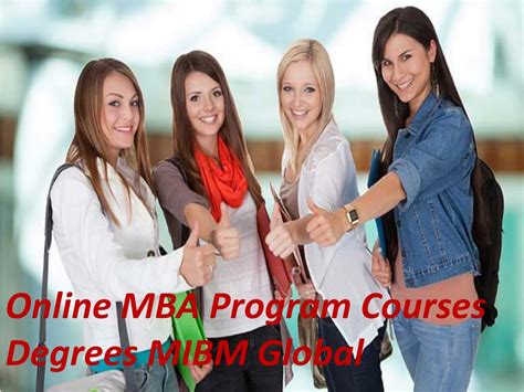 Ppt Online Mba Program Courses Degrees Mibm Global Powerpoint