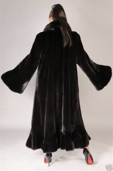 Brand New Original Black Mink Fur Coat Nwt Fur Fashion Fur Coat