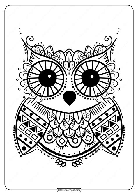 Cute Printable Owl Coloring Pages For Kids