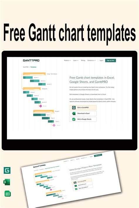 Free Gantt Chart Templates In Excel Google Sheets And Ganttpro Gantt