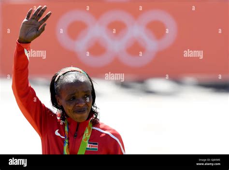 Rio De Janeiro Brazil 14th Aug 2016 Gold Medalist Jemima Jelagat
