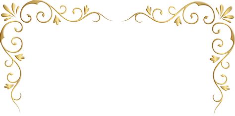 Download Decorative Corner Borders Transparent Download Gold Corner