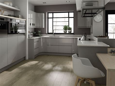20 mind blowing gray kitchen cabinets design. Remo Contemporary Curved Gloss Kitchen in Grey