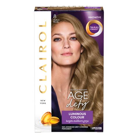 Buy Clairol Age Defy Hair Dye 8 Medium Blonde 152ml Chemist Direct
