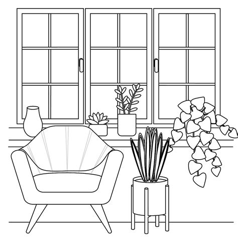 Houseplants Coloring Pages: Free Printable Coloring Pages of Plants for Plant Lovers