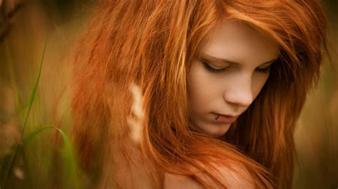 Wallpaper Face Women Outdoors Redhead Model Long Hair Piercing Pierced Lip Nose Skin
