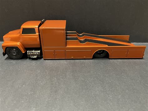 Ford LN8000 Race Car Hauler Plastic Model Truck Vehicle Kit 1 25