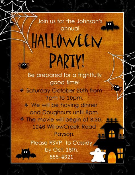 Printable Halloween Invitations Free Create Your Own Halloween