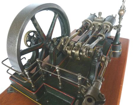 Antique German Model Twin Cylinder Live Steam Engine Toy 1900 Ebay