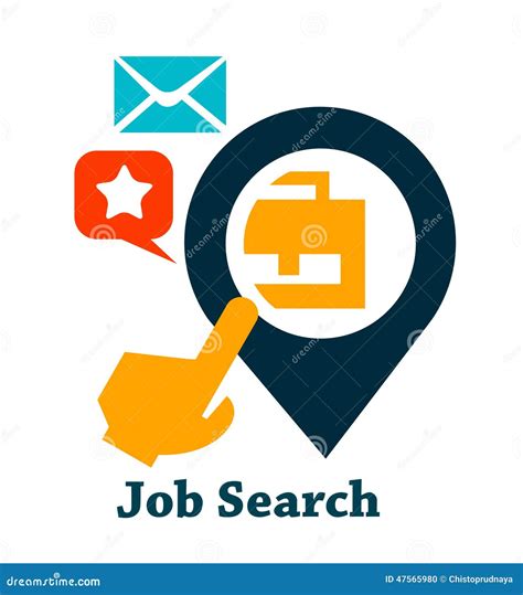 Job Search Icon Stock Vector Illustration Of Office 47565980