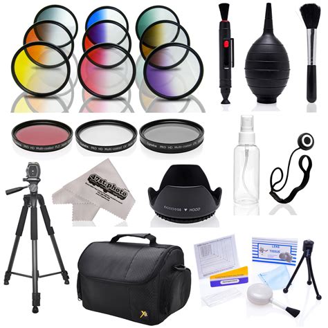 Opteka Color Uv Cpl Fld Filter Kit With Tripod Case And 12 In 1