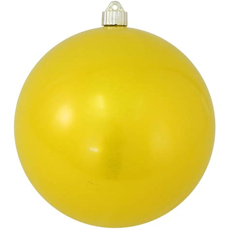 Shiny Sunshine Yellow Shatterproof Christmas Ball Ornament 8 200mm