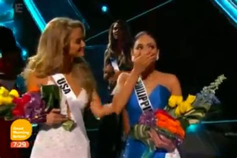 Miss Universe 2015 Hosts Announces Wrong Winner Ok Magazine