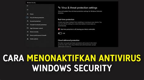 cara menonaktifkan windows security Désactivez windows defender dans