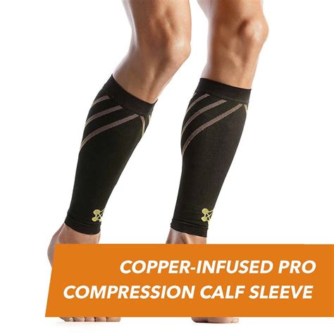copperjoint compression calf sleeve copper infused high performance design promotes proper