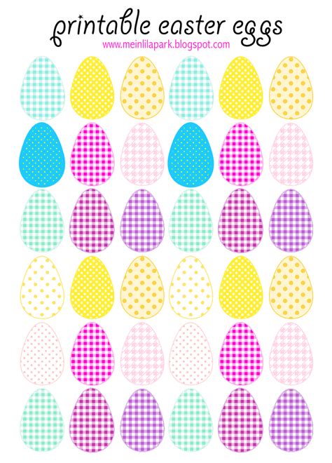 So this year i am not using any plastic eggs. Free printable cheerfully colored Easter Eggs - ausdruckbare Ostereier - freebie | MeinLilaPark