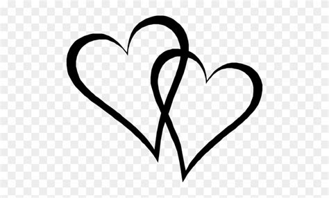 Two Elongated Hearts Clip Art Free Transparent Png Clipart Images